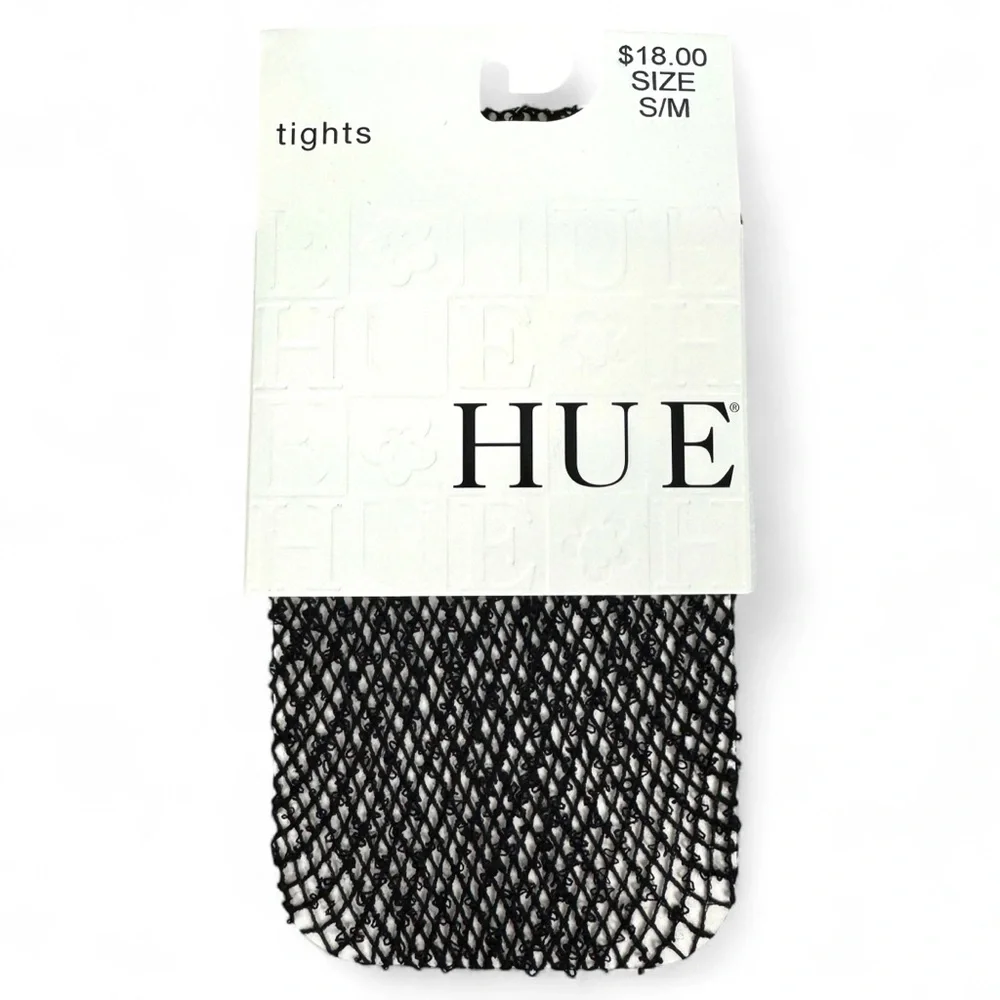 HUE Womens Black Wool Boucle Fishnet‎ Tights Size S/M